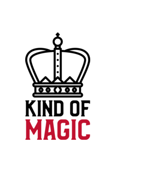 KIND OF MAGIC minta fehér pólón