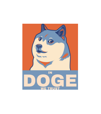 IN DOGE WE TRUST minta fehér pólón