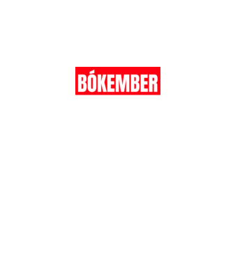 BÓKEMBER minta fekete pólón