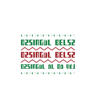 JINGLE BELLS minta fehér pólón