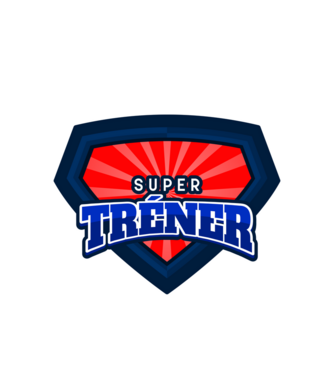 SUPER TRÉNER minta fehér pólón