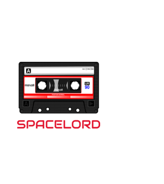 SPACELORD minta fekete pólón