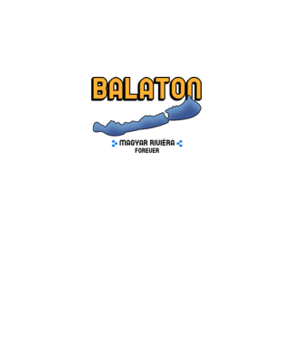 BALATON magyar riviéra minta fehér pólón