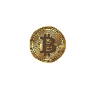 Bitcoin minta fehér pólón