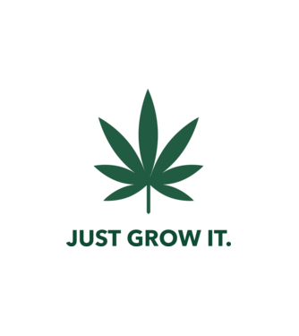 JUST GROW IT minta fehér pólón