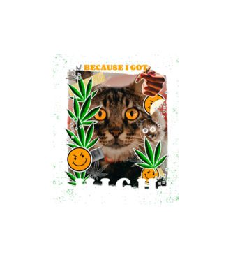 Because I Got High minta fehér pólón