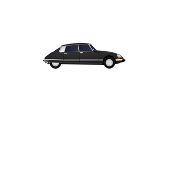 Citroen DS minta fehér pólón