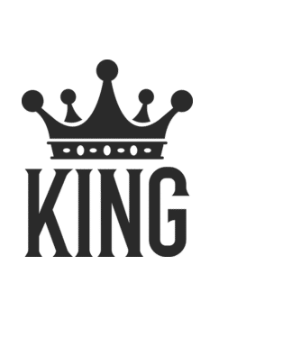KING (páros minta, a Queen-t keresd a leírásban) minta fekete pólón