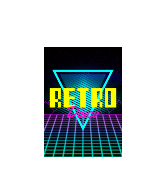 Retro Disco minta fehér pólón