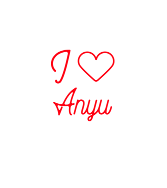 I love Anyu minta fehér pólón