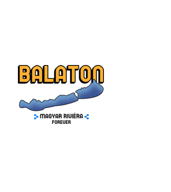 BALATON magyar riviéra minta fehér pólón