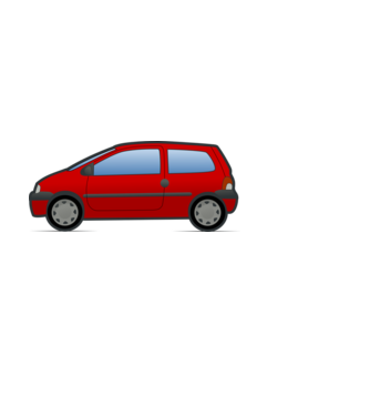 Renault Twingo minta világoskék pólón