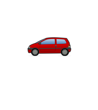 Renault Twingo minta fehér pólón