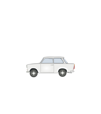Trabant 601 minta fekete pólón