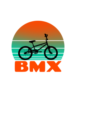 BMX minta fekete pólón