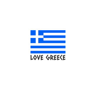 LOVE GREECE minta szürke pólón