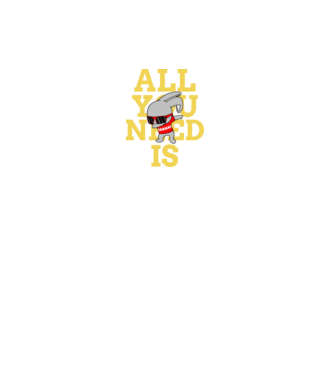 All you need is dab nyúl minta fekete pólón
