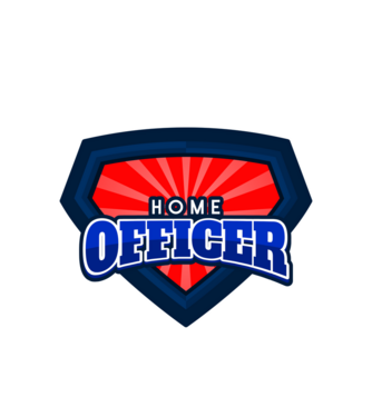 SUPER HOME OFFICER minta fehér pólón