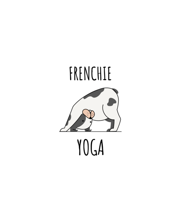 FRENCHIE YOGA minta fehér pólón