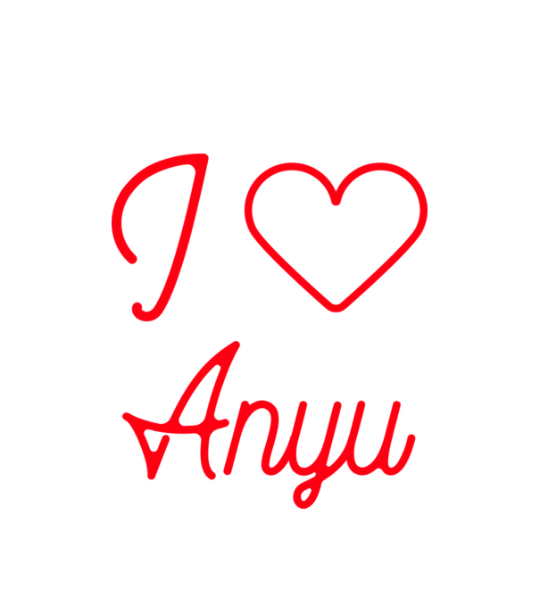 I love Anyu minta fehér pólón