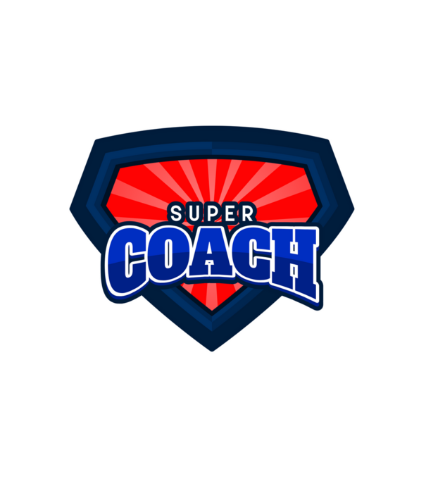 SUPER COACH minta fehér pólón