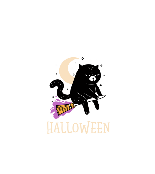 Halloween cat minta királykék pólón