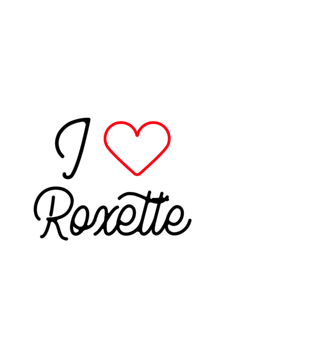I love Roxette minta világoskék pólón