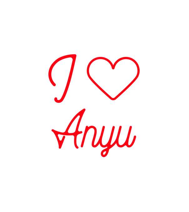 I love Anyu minta fehér pólón