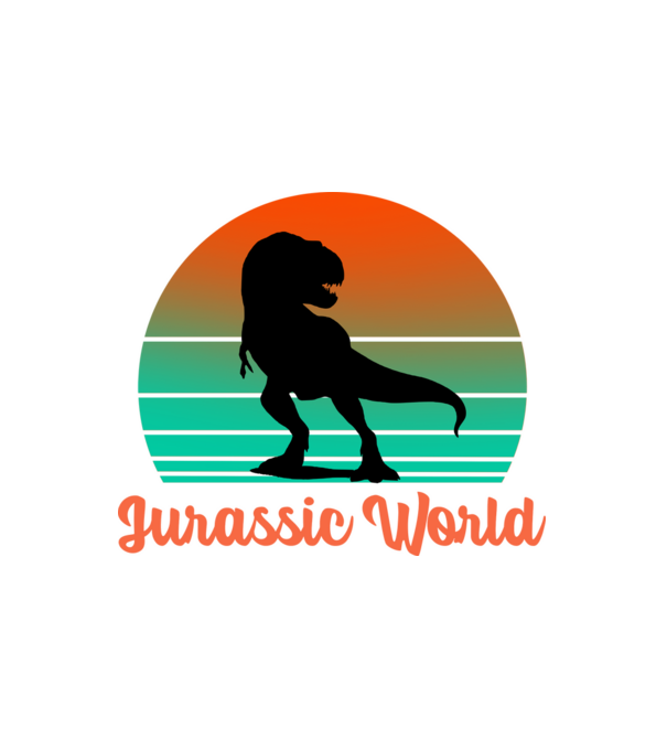 Jurassic World minta fehér pólón