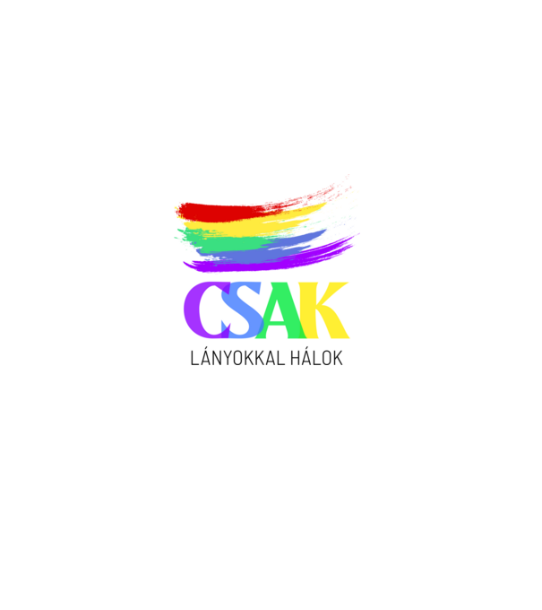 CSAK LÁNYOKKAL HÁLOK minta fehér pólón