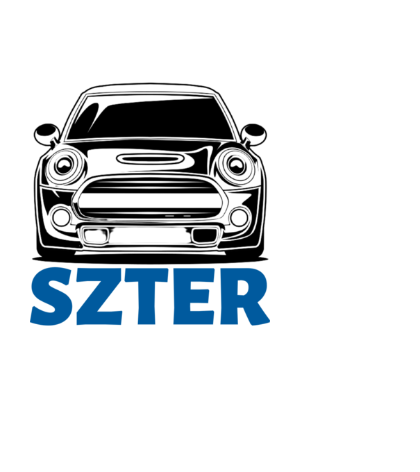 Mini-szter minta fekete pólón