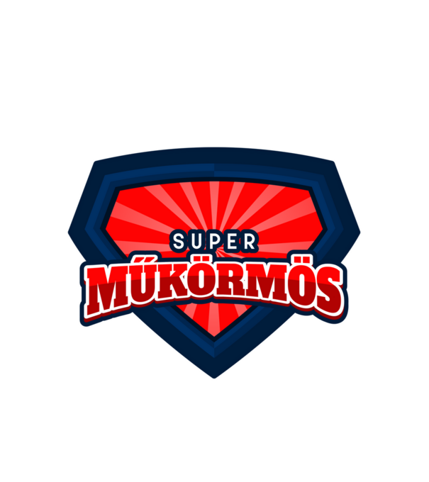 SUPER MŰKÖRMÖS minta fehér pólón