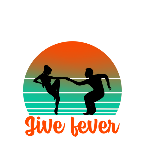 Jive fever minta fehér pólón