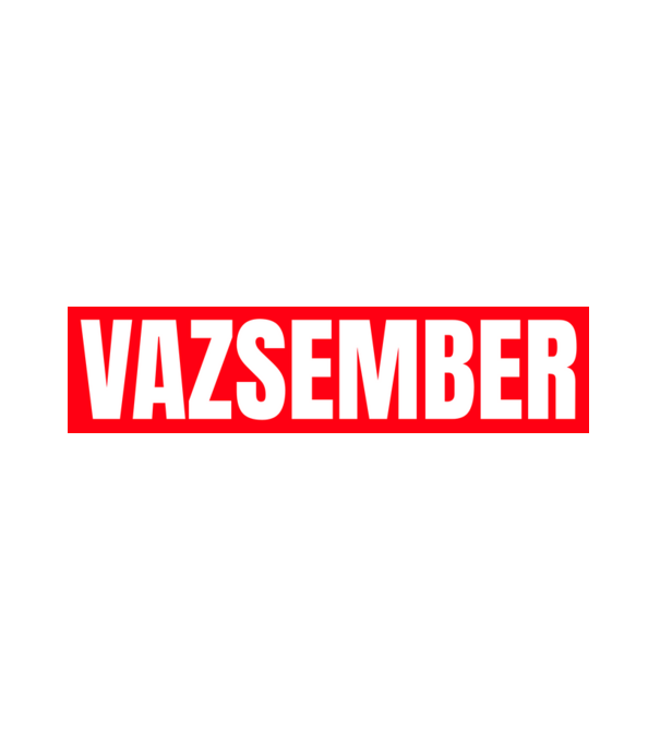 VAZSEMBER minta fehér pólón