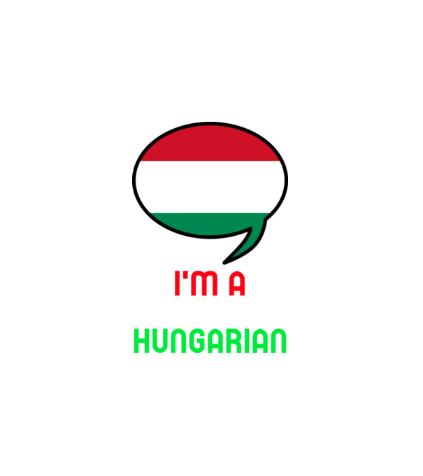 Hungry Hungarian minta fehér pólón