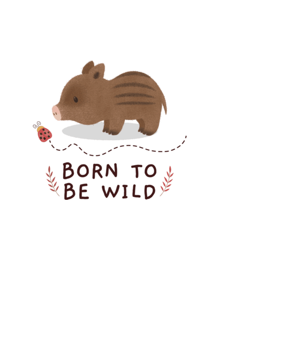 Born to be wild minta világoskék pólón