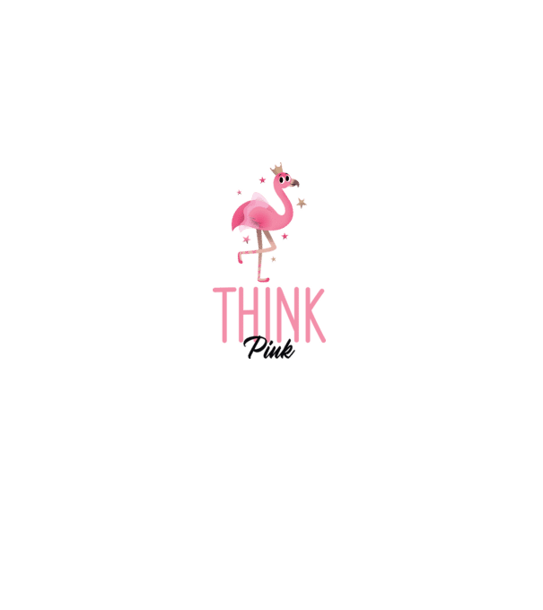 Think Pink minta fehér pólón