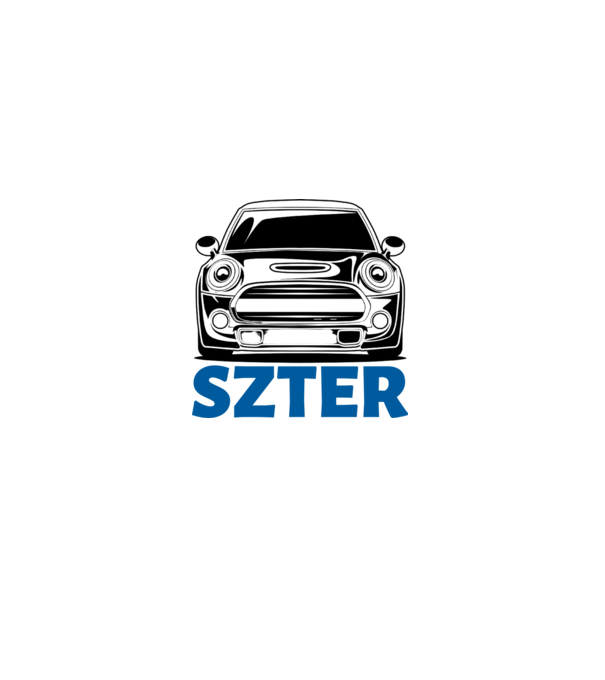 Mini-szter minta fehér pólón