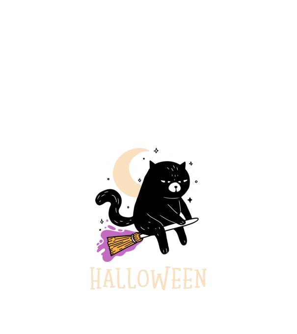 Halloween cat minta királykék pólón