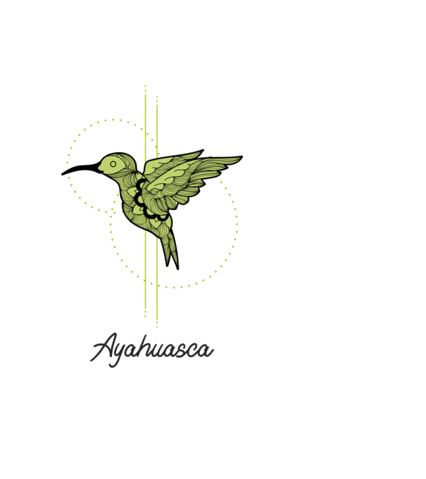 Ayahuasca Kolibri minta fehér pólón