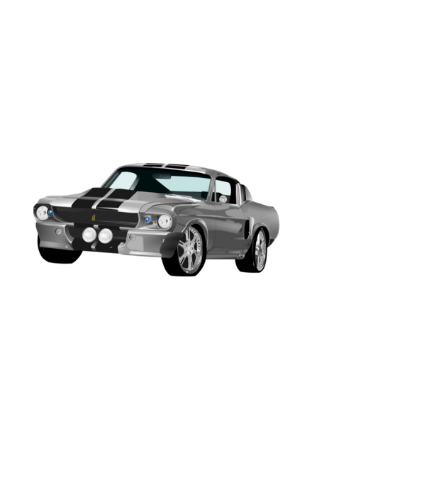 Ford Mustang minta világoskék pólón