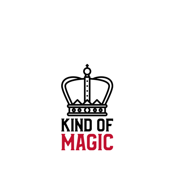 KIND OF MAGIC minta fehér pólón