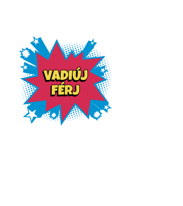 VADIÚJ FÉRJ minta fekete pólón
