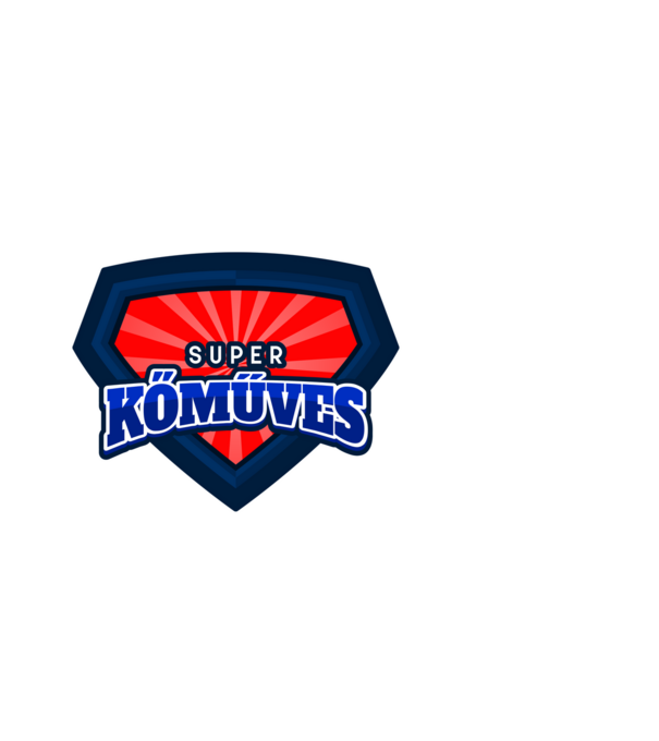 SUPER KŐMŰVES minta fekete pólón