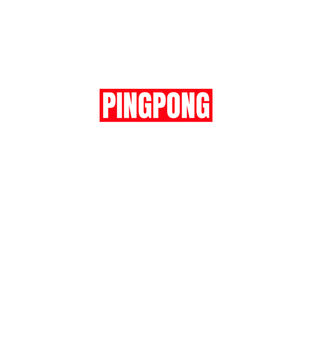 PINGPONG HERO minta fekete pólón