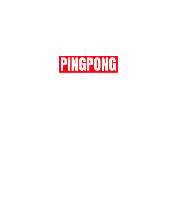 PINGPONG HERO minta fekete pólón
