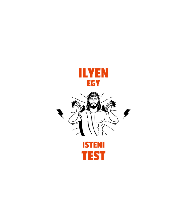 ISTENI TEST minta fehér pólón