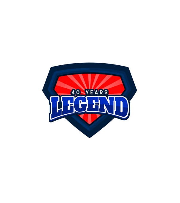 40 YEARS LEGEND minta fehér pólón