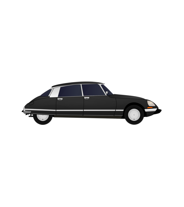 Citroen DS minta fehér pólón