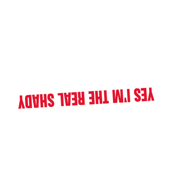 SLIM SHADY minta fehér pólón